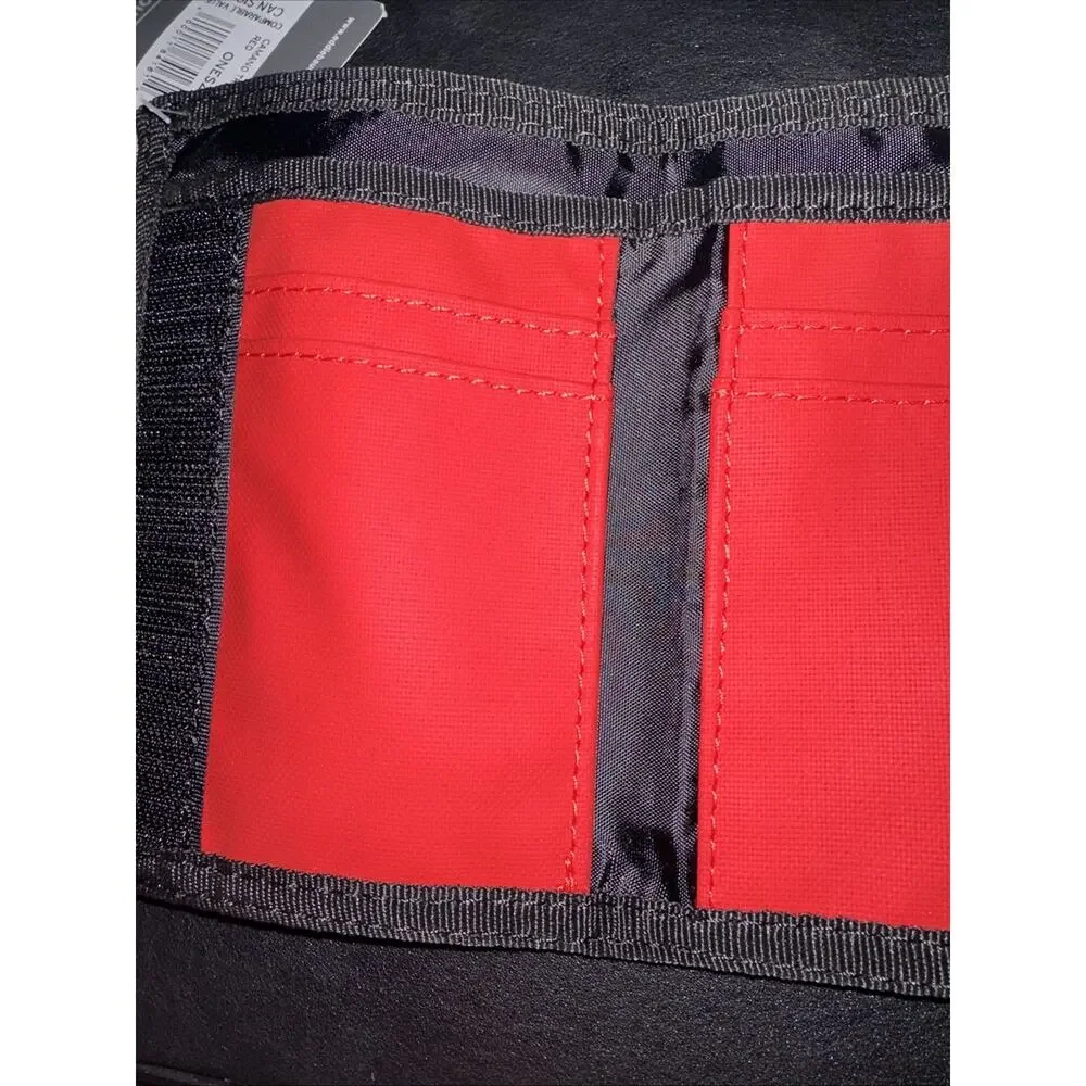 Eddie Bauer Red Trifold Wallet Hook & Loop Billfold NWT